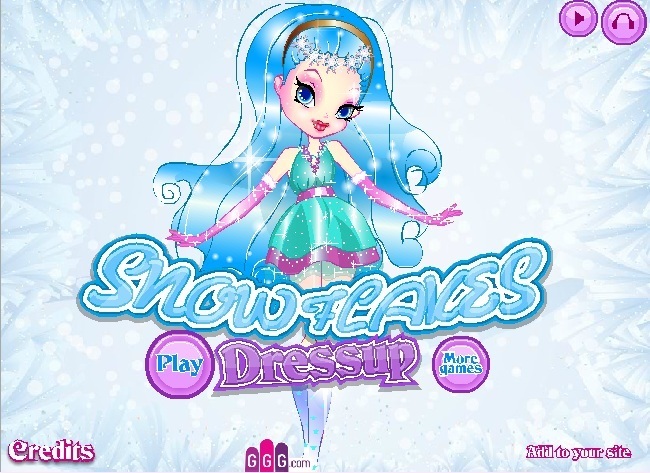 Snowflakes Dress Up Game