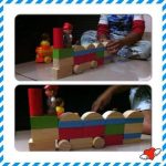 Child Playing with Wooden Blocks