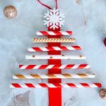 paper straw chirstmas tree