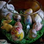 Easter Egg Decorations in Fish Bowl