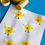 Wine Cork Chick Easter Craft