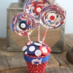 American Flag Paper Flower