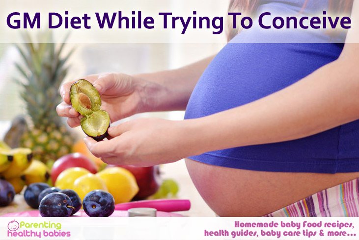 how to lose weight while trying to conceive, GM diet before getting pregnant, Effects of GM diet, Dieting before pregnancy