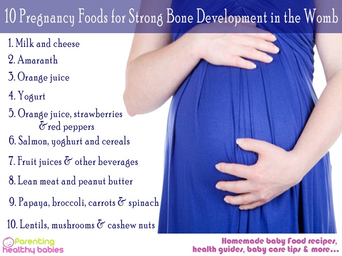 bone development in womb