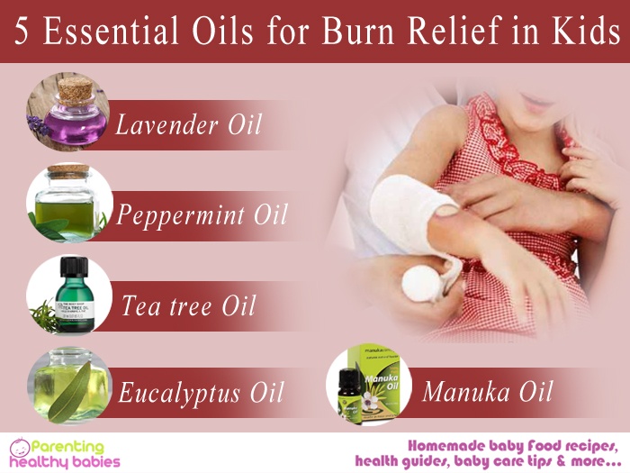 essential oils for burn relief in kids