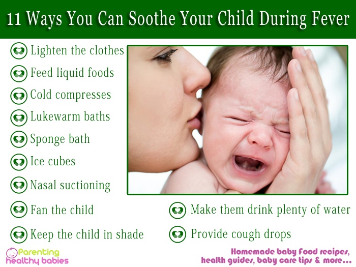 soothe your child during fever