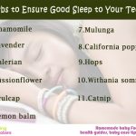 11 herbs to ensure good sleep to your teenager