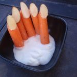 carrot fingers with hummus