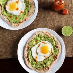 avacado and egg pizza
