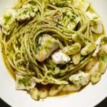 pasta with kale and roast chicken