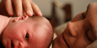 shaving baby head