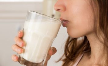 drinking milk