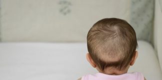 shaving baby head