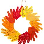 handprint leaf wreath