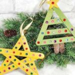 Popsicle Stick Christmas Tree Ornaments
