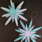 clothespin snowflakes